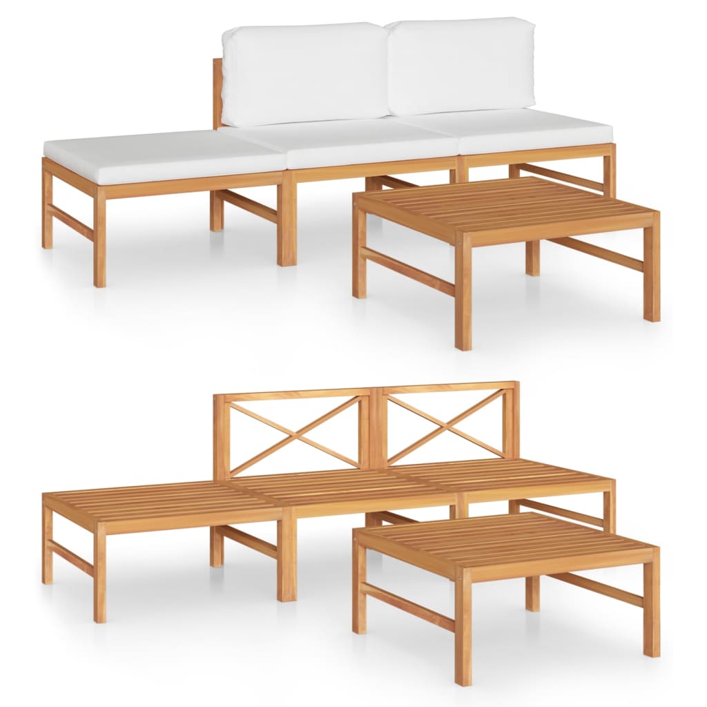 8720286704202_a_en_hd_1 vidaXL 4 Piece Garden Lounge Set with Cream Cushions Solid Teak Wood - Image 2