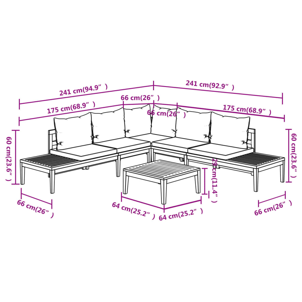 8720286704387_g_en_hd_11 vidaXL 4 Piece Garden Lounge Set with Cream White Cushions Acacia Wood - Image 13