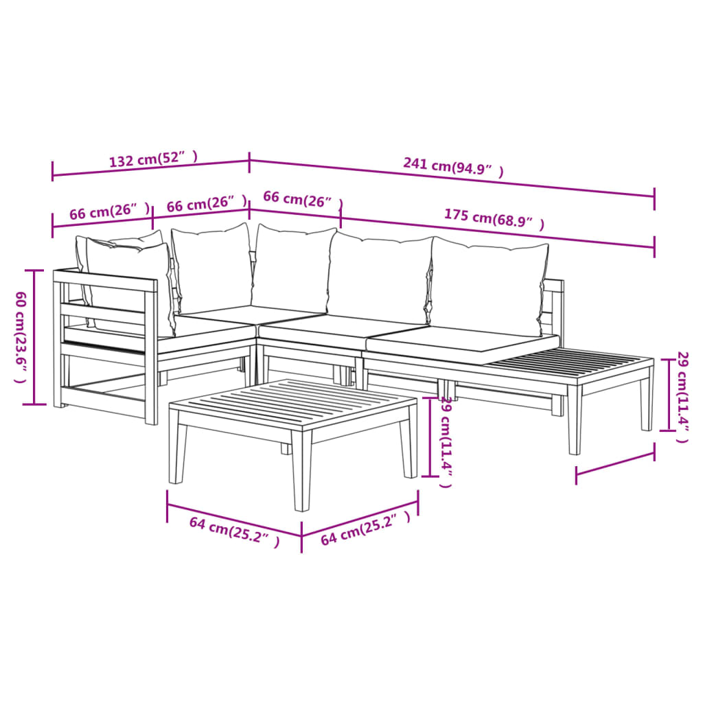 8720286704486_g_en_hd_11 vidaXL 4 Piece Garden Lounge Set with Cream White Cushions Acacia Wood - Image 13
