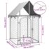 vidaXL Outdoor Dog Kennel with Roof 100x100x150 cm - Image 5