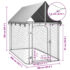 vidaXL Outdoor Dog Kennel with Roof 200x100x150 cm - Image 7