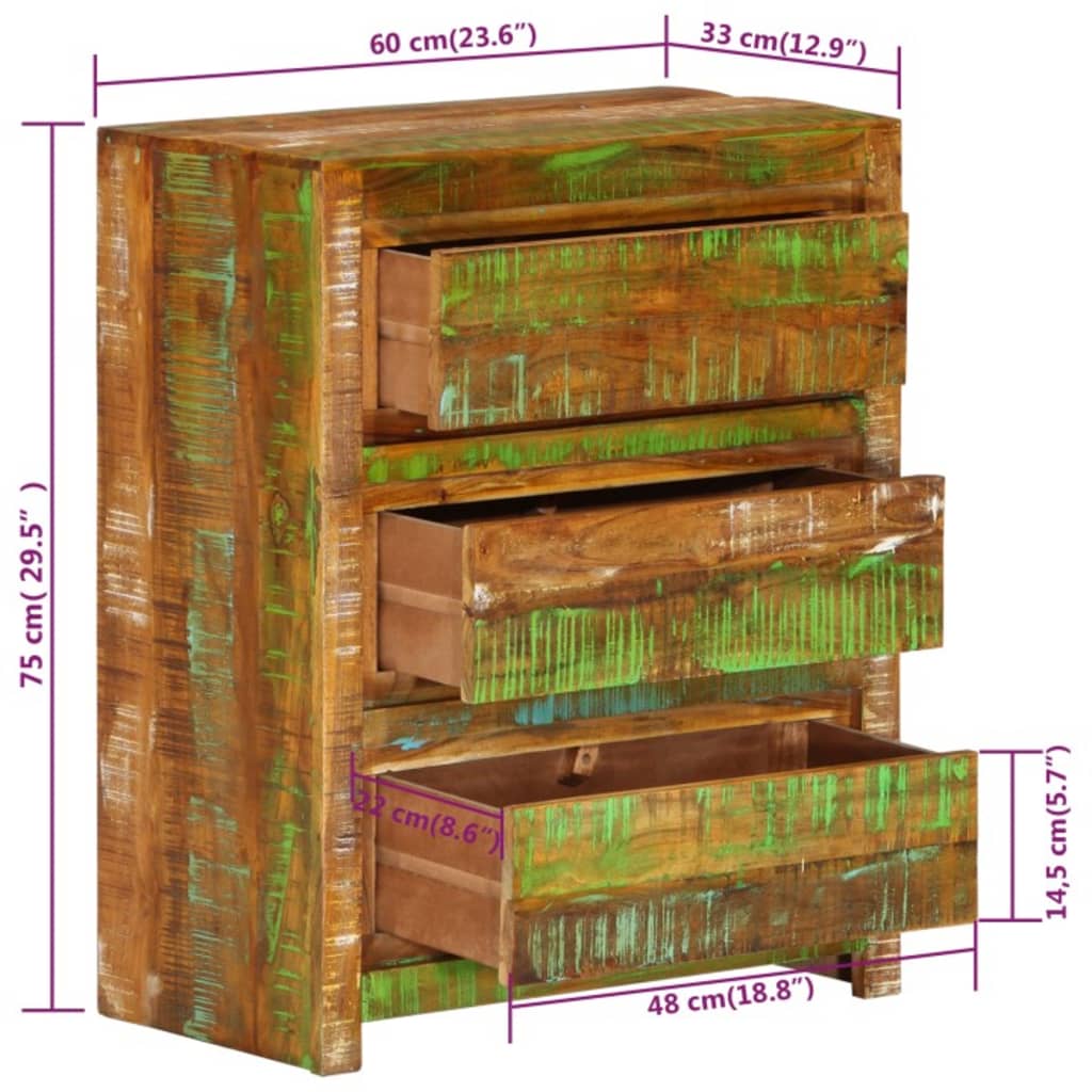 8720286705773_g_en_hd_6 vidaXL Drawer Cabinet Multicolour 60x33x75 cm Solid Wood Reclaimed - Image 8