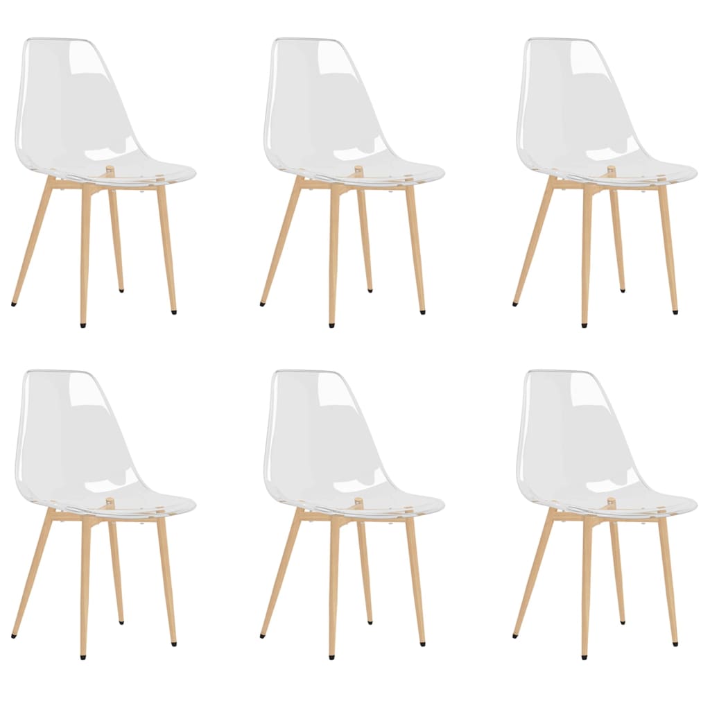 8720286712337_a_en_hd_1 vidaXL Dining Chairs 6 pcs Transparent PET - Image 2