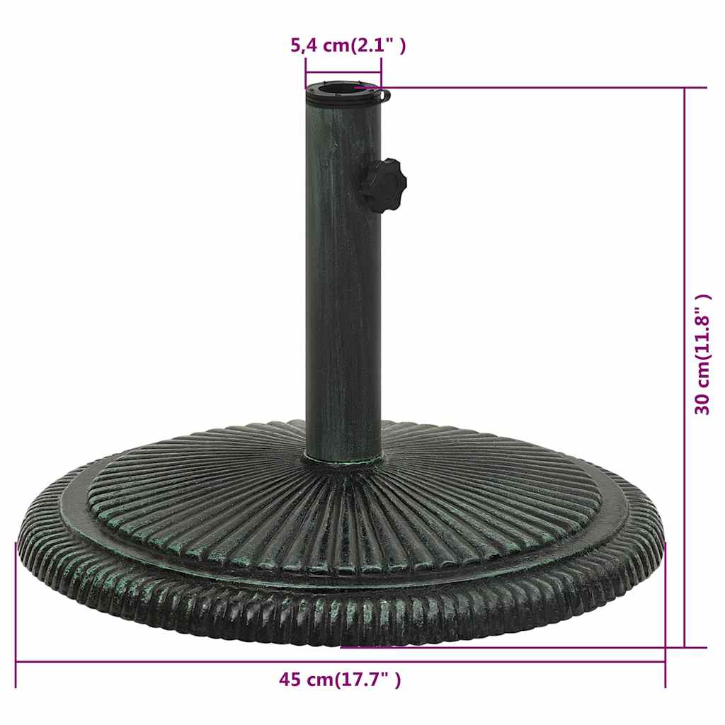 8720286722824_g_en_hd_7 vidaXL Umbrella Base Green 45x45x30 cm Cast Iron - Image 9