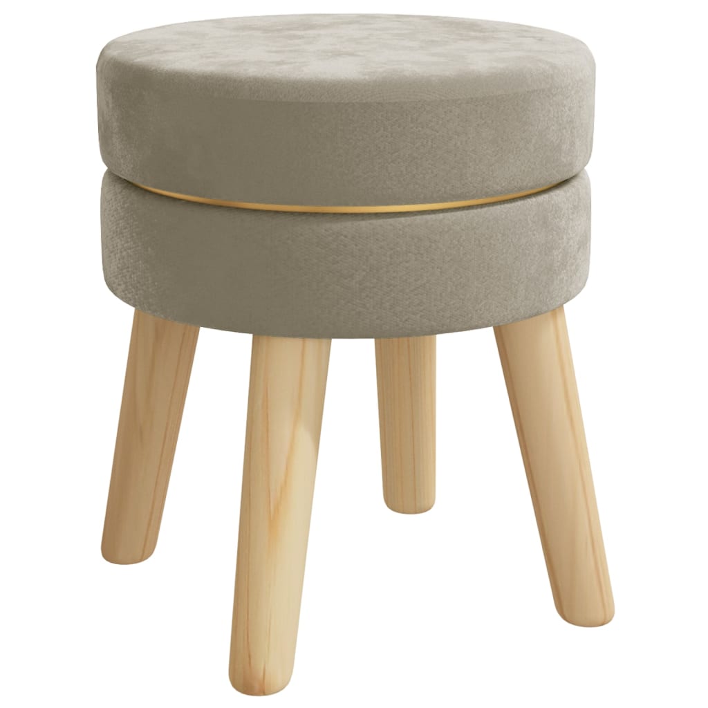8720286759431_a_en_hd_1 vidaXL Round Hocker Dark Grey Velvet - Image 2