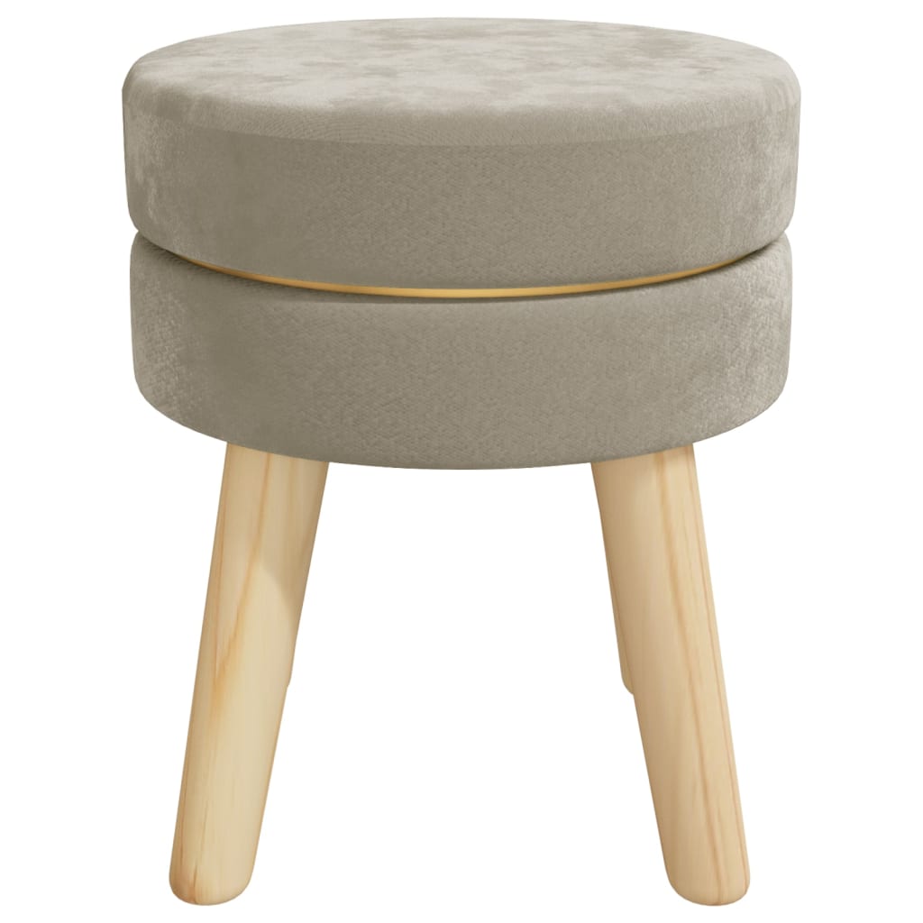 8720286759431_g_en_hd_1 vidaXL Round Hocker Dark Grey Velvet - Image 3