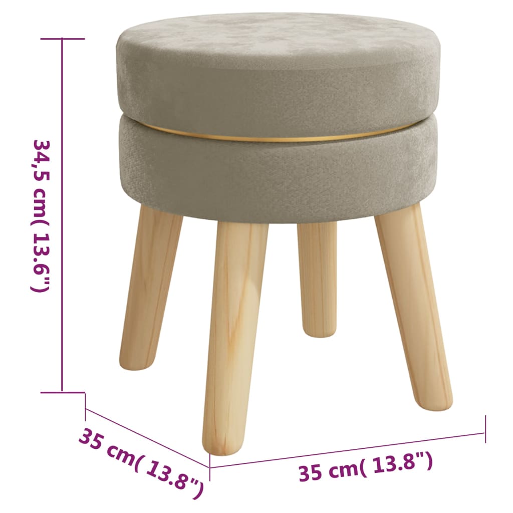 8720286759431_g_en_hd_4 vidaXL Round Hocker Dark Grey Velvet - Image 6
