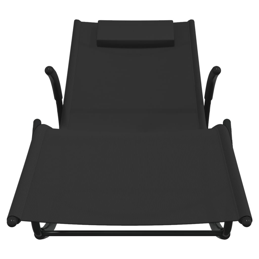 8720286760697_g_en_hd_1 vidaXL Rocking Sun Lounger Black Steel and Textilene - Image 3