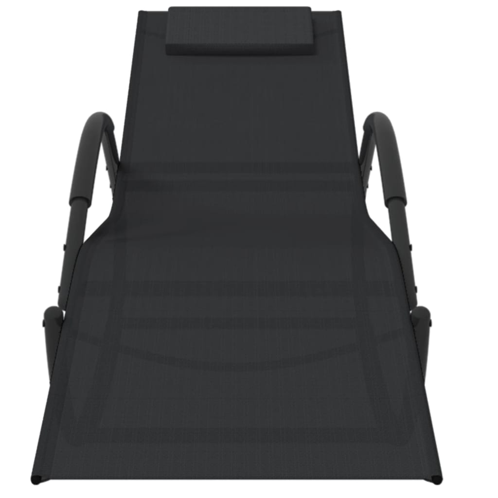 8720286760734_g_en_hd_1 vidaXL Rocking Sun Lounger Black Steel and Textilene - Image 3