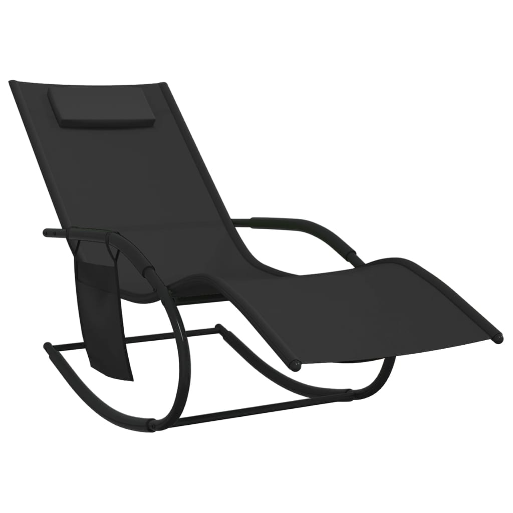 8720286760772_a_en_hd_1 vidaXL Rocking Sun Lounger Black Steel and Textilene - Image 2