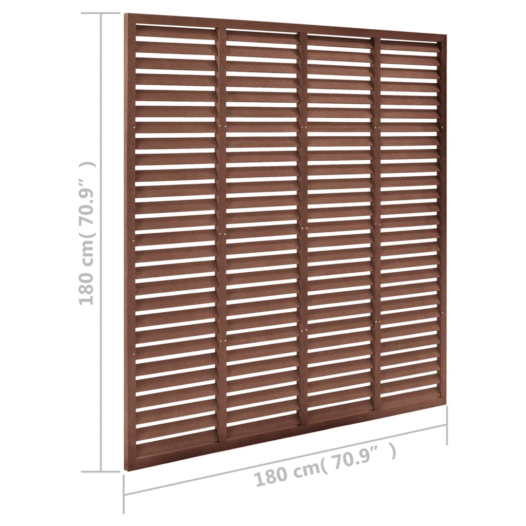 8720286761410_g_en_hd_3 vidaXL Louver Fence WPC 180x180 cm Brown - Image 5