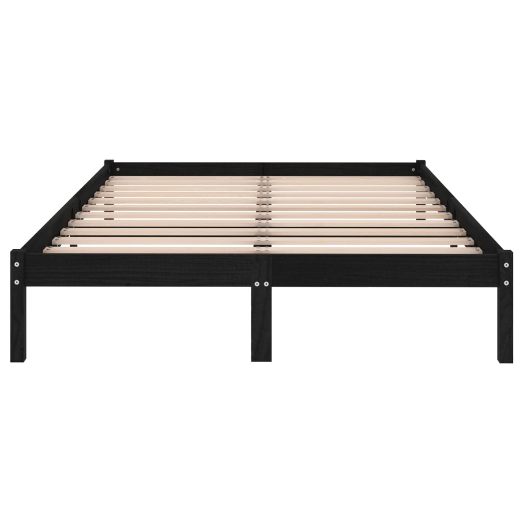 8720286762226_g_en_hd_2 vidaXL Bed Frame without Mattress Black Solid Wood 135x190 cm - Image 4