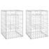 vidaXL Gabion Basket Posts 2 pcs 40x40x60 cm Iron - Image 2