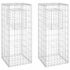 vidaXL Gabion Basket Posts 2 pcs 40x40x100 cm Iron - Image 2