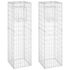 vidaXL Gabion Basket Posts 2 pcs 40x40x140 cm Iron - Image 2