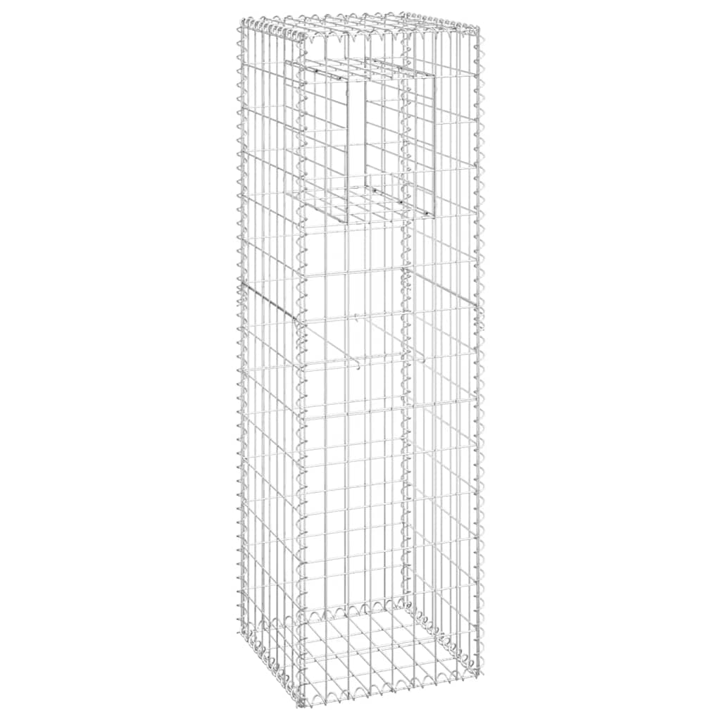 8720286763865_g_en_hd_1 vidaXL Gabion Basket Posts 2 pcs 40x40x140 cm Iron - Image 3