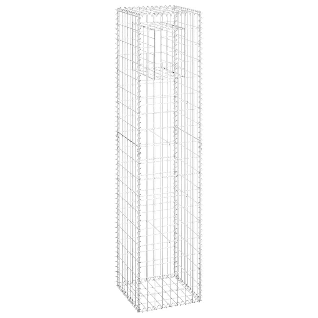 8720286763889_g_en_hd_1 vidaXL Gabion Basket Posts 2 pcs 40x40x180 cm Iron - Image 3