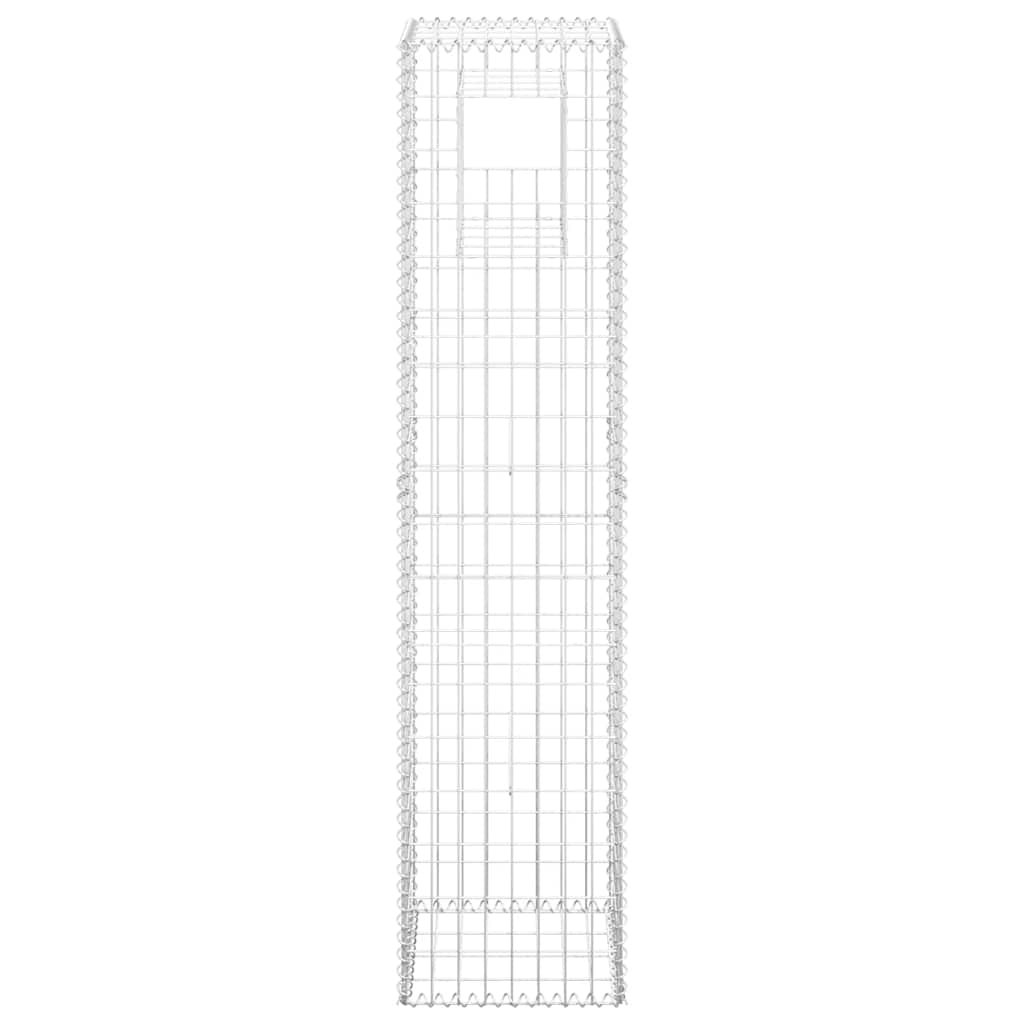 8720286763889_g_en_hd_2 vidaXL Gabion Basket Posts 2 pcs 40x40x180 cm Iron - Image 4