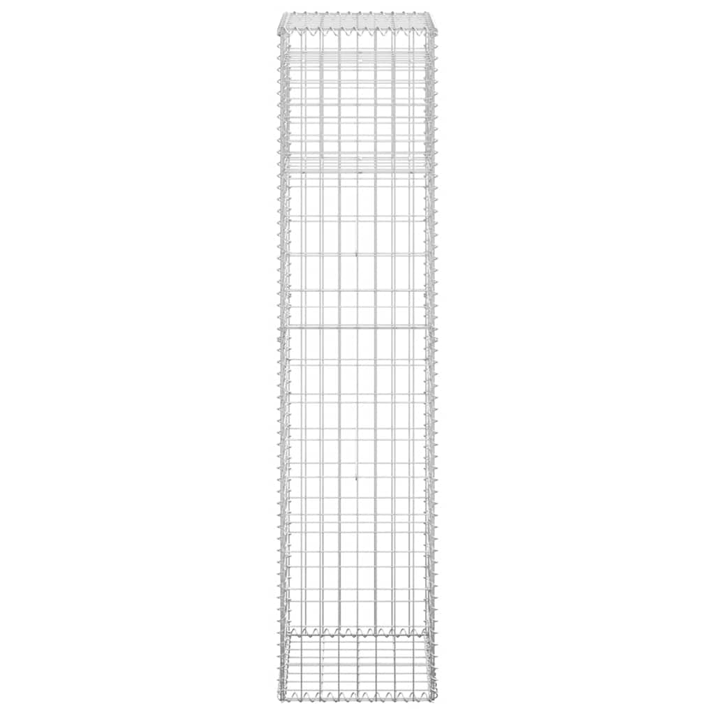 8720286763889_g_en_hd_3 vidaXL Gabion Basket Posts 2 pcs 40x40x180 cm Iron - Image 5