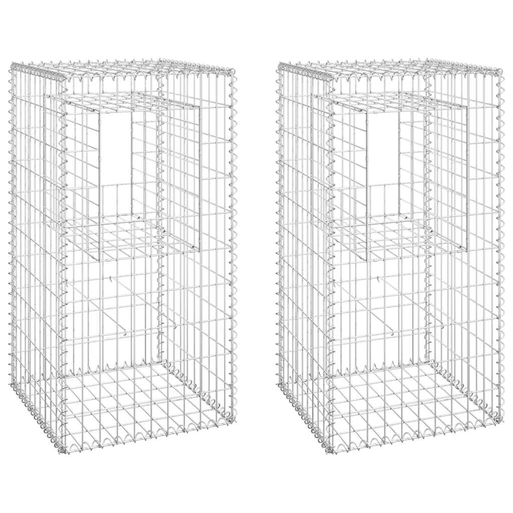 8720286763926_a_en_hd_1 vidaXL Gabion Basket Posts 2 pcs 50x50x100 cm Iron - Image 2