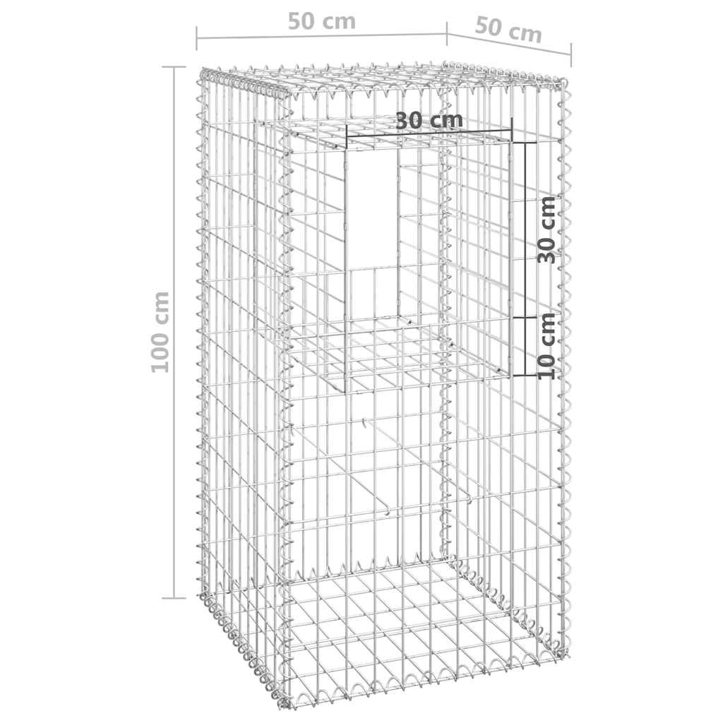 8720286763926_g_en_hd_5 vidaXL Gabion Basket Posts 2 pcs 50x50x100 cm Iron - Image 7