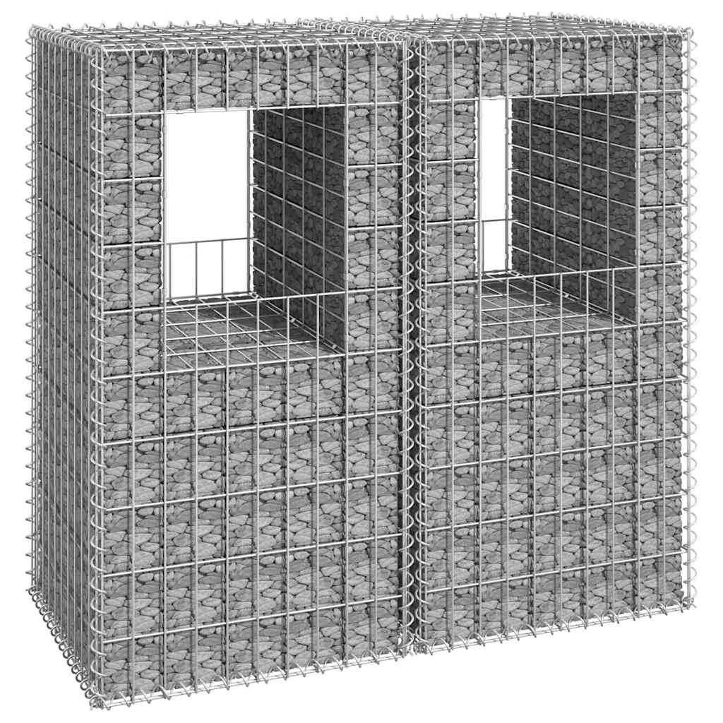8720286763926_m_en_hd_1 vidaXL Gabion Basket Posts 2 pcs 50x50x100 cm Iron - Image 1