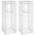 vidaXL Gabion Basket Posts 2 pcs 50x50x140 cm Iron - Image 2
