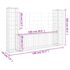 vidaXL U-shape Gabion Basket with 2 Posts Iron 140x20x100 cm - Image 6