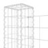 vidaXL U-shape Gabion Basket with 8 Posts Iron 860x20x100 cm - Image 5