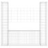 vidaXL U-shape Gabion Basket with 2 Posts Iron 140x20x150 cm - Image 3