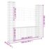 vidaXL U-shape Gabion Basket with 2 Posts Iron 140x20x150 cm - Image 6
