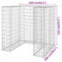 vidaXL Gabion Wall for Garbage Bin Galvanised Steel 110x100x110 cm - Image 8