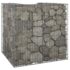vidaXL Gabion Wall for Garbage Bin Galvanised Steel 110x100x110 cm