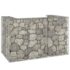 vidaXL Gabion Wall for Garbage Bins Galvanised Steel 180x100x110 cm