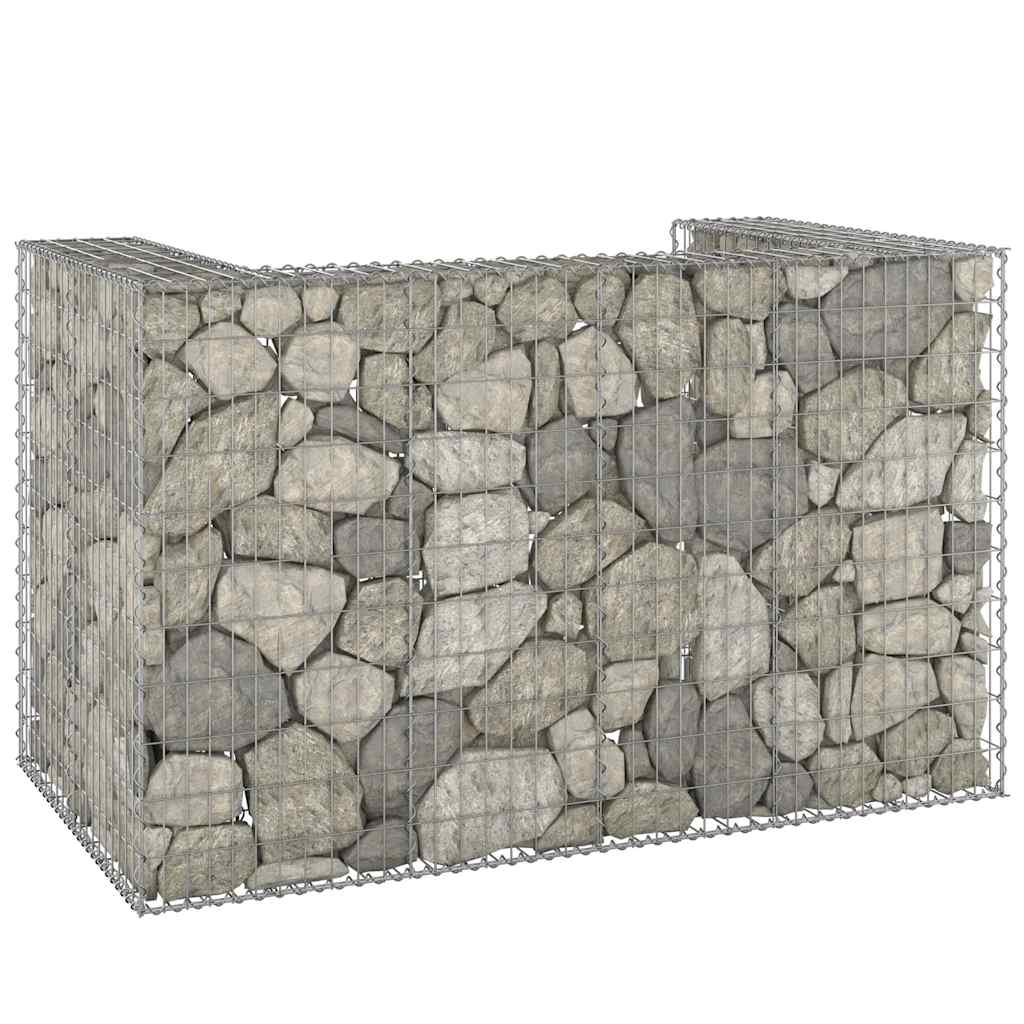 8720286764220_m_en_hd_1 vidaXL Gabion Wall for Garbage Bins Galvanised Steel 180x100x110 cm - Image 1