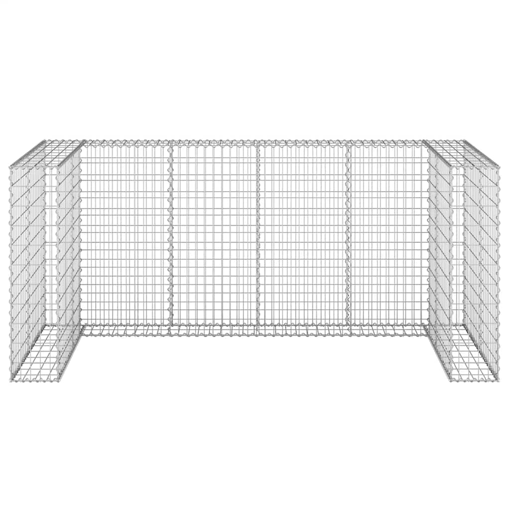 8720286764237_g_en_hd_1 vidaXL Gabion Wall for Garbage Bins Galvanised Steel 254x100x110 cm - Image 3