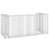 vidaXL Gabion Wall for Garbage Bins Galvanised Steel 254x100x110 cm - Image 5
