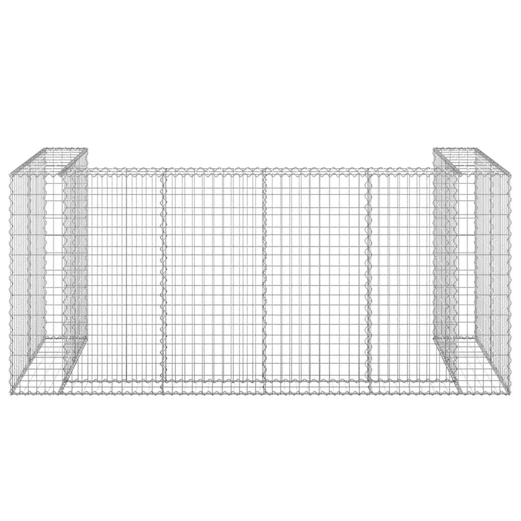 8720286764237_g_en_hd_4 vidaXL Gabion Wall for Garbage Bins Galvanised Steel 254x100x110 cm - Image 6