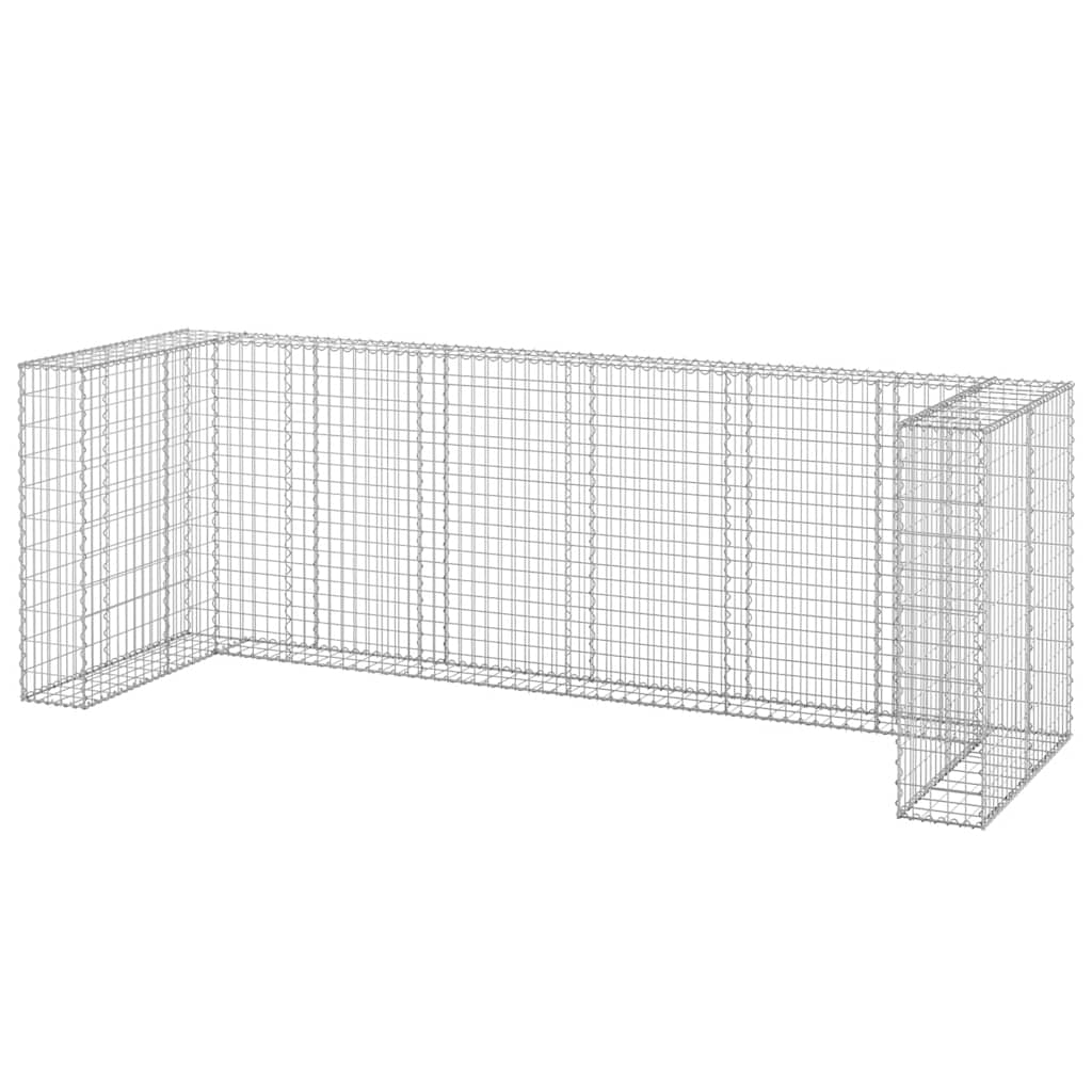 8720286764244_a_en_hd_1 vidaXL Gabion Wall for Garbage Bins Galvanised Steel 325x100x110 cm - Image 2