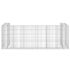 vidaXL Gabion Wall for Garbage Bins Galvanised Steel 325x100x110 cm - Image 6