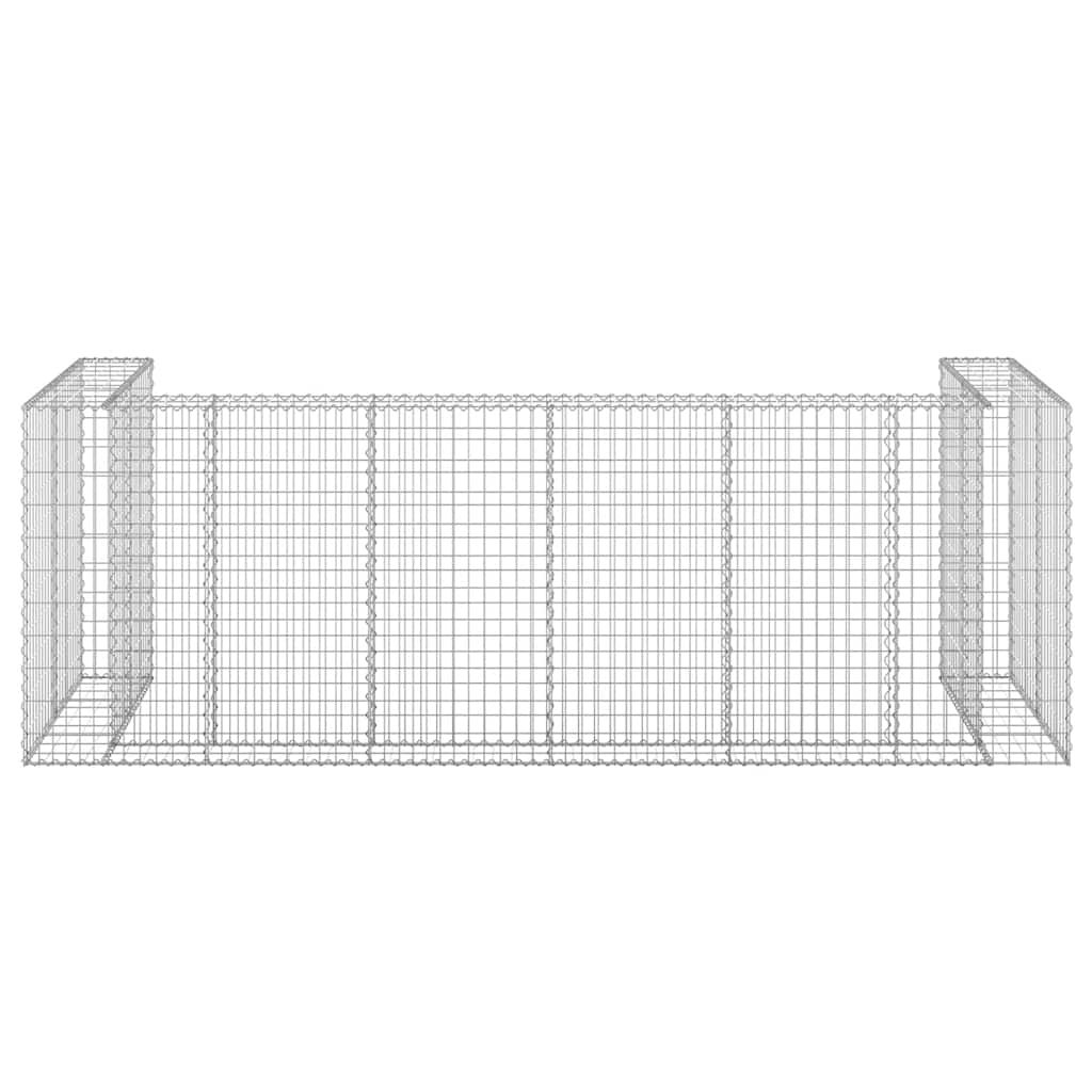8720286764244_g_en_hd_4 vidaXL Gabion Wall for Garbage Bins Galvanised Steel 325x100x110 cm - Image 6