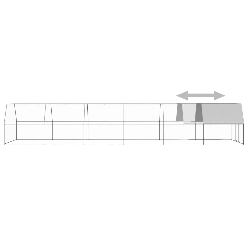 8720286764763_g_en_hd_3 vidaXL Outdoor Chicken Cage 3x12x2 m Galvanised Steel - Image 4