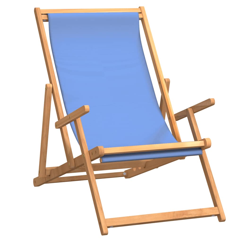 8720286766705_a_en_hd_1 vidaXL Folding Beach Chair Solid Wood Teak Blue - Image 2