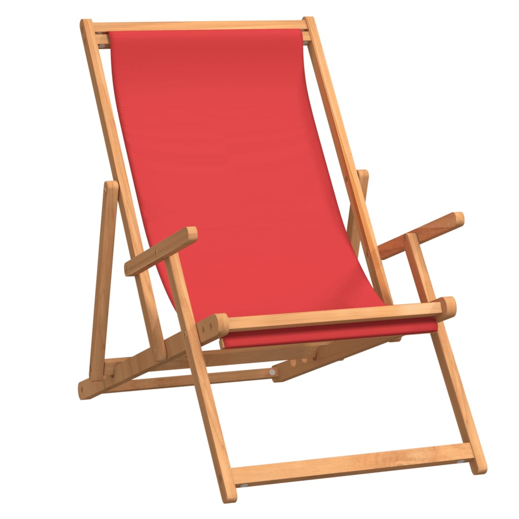 8720286766736_a_en_hd_1 vidaXL Folding Beach Chair Solid Wood Teak Red - Image 2