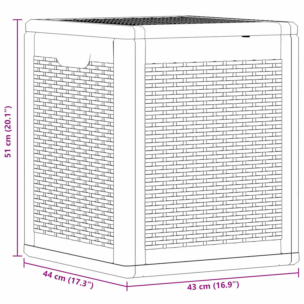 8720286767962_g_en_hd_7 vidaXL Garden Storage Box 90L Black PP Rattan - Image 9