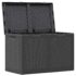 vidaXL Garden Storage Box 180L Black PP Rattan - Image 3