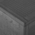 vidaXL Garden Storage Box 180L Black PP Rattan - Image 9