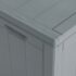 vidaXL Garden Storage Box 90L Grey PP Wood Look - Image 8