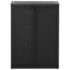vidaXL Garden Storage Cabinet Black 65x45x88 cm PP Rattan - Image 2