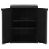 vidaXL Garden Storage Cabinet Black 65x45x88 cm PP Rattan - Image 5